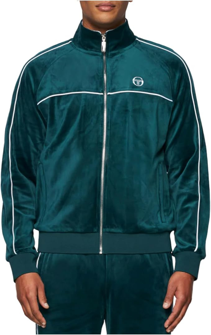 Sergio Tacchini Lioni Velour Track Jacket- Botanical Garden | Amazon (US)