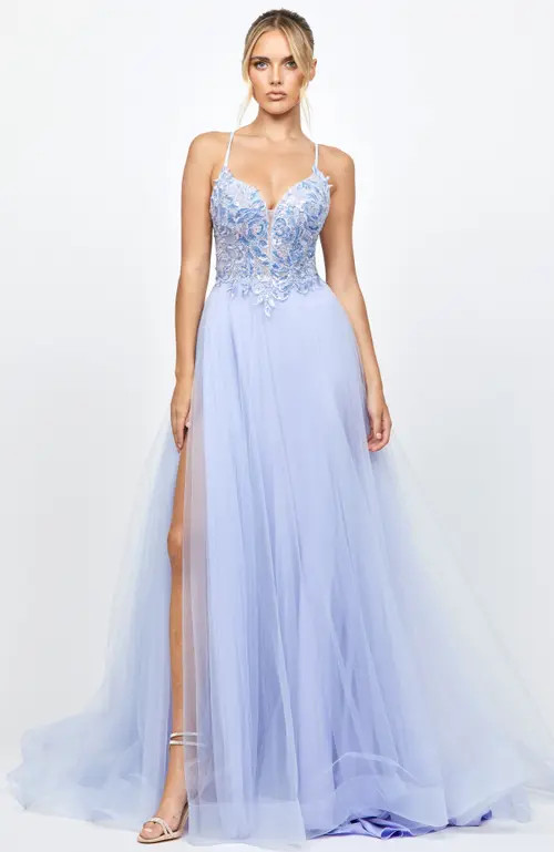 Bariano Adina Tulle Ball Gown in Light Purple at Nordstrom, Size 2 | Nordstrom