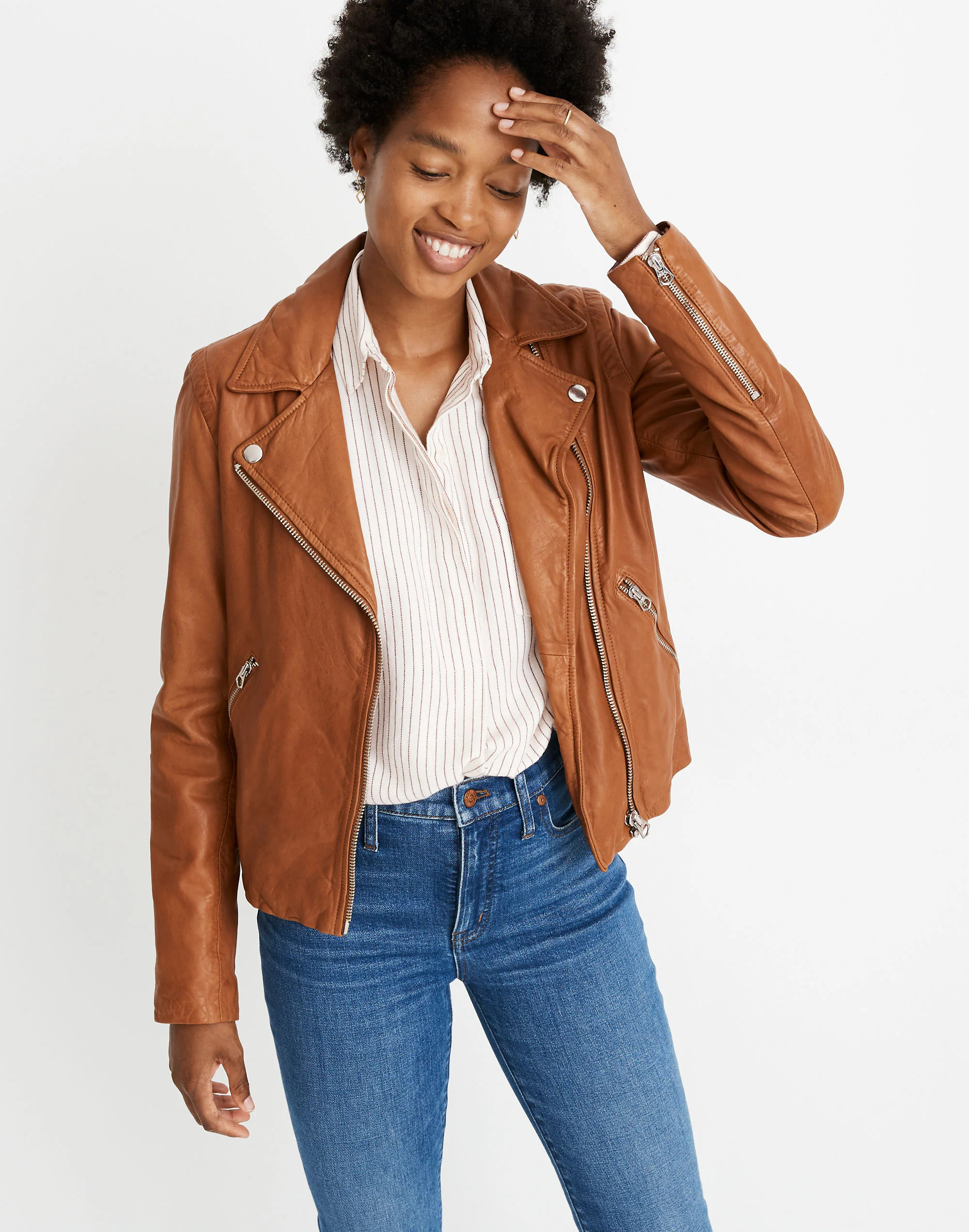 The Washed Leather Motorcycle Jacket | Madewell
