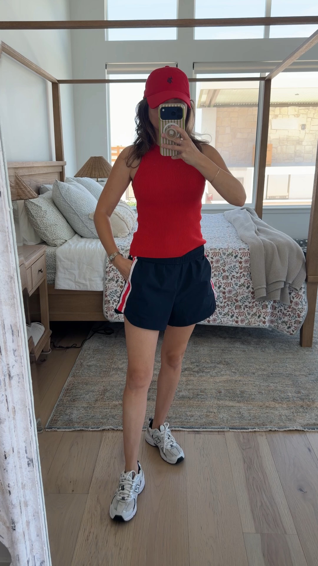 Sporty but girly lace detailed high waisted active shorts (xs) with red tank top xs for errands and school pick up

#LTKgrwm #LTKootd #LTKPetite