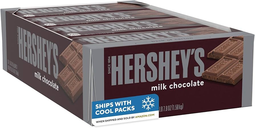 HERSHEY'S Milk Chocolate Candy Bars, 1.55 oz (36 Count) | Amazon (US)