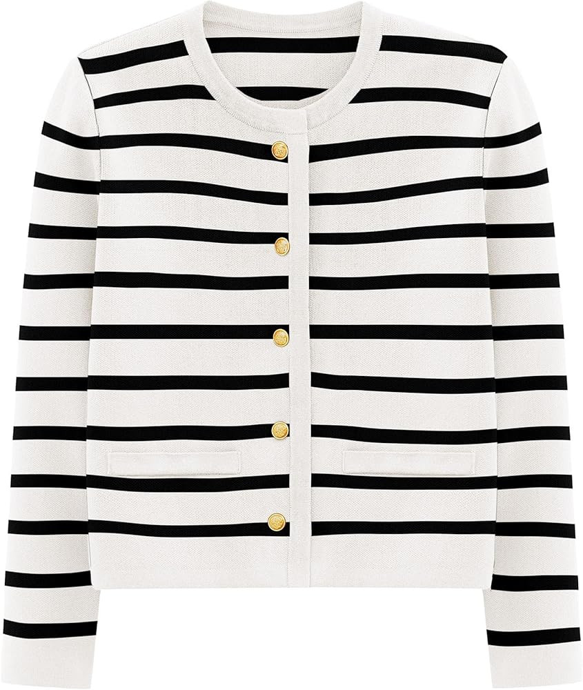 PRETTYGARDEN Women's 2023 Winter Cardigan Sweaters Button Down Open Front Long Sleeve Knit Cardig... | Amazon (US)