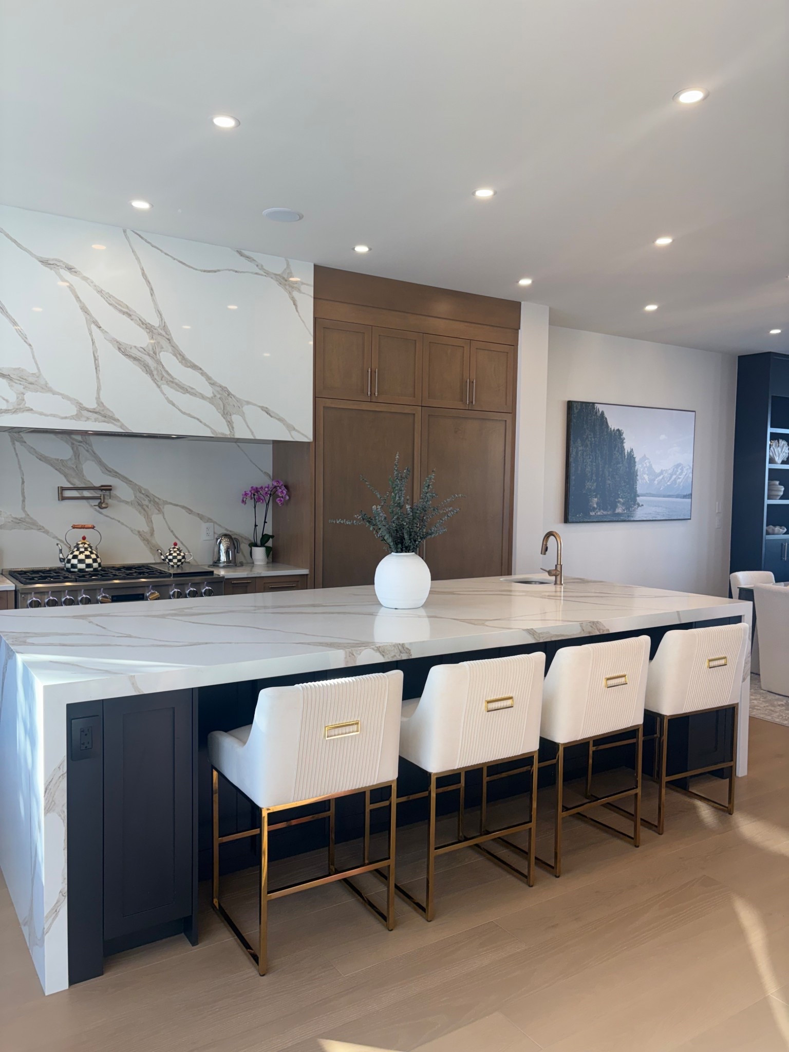 The bar stools that check every box: ultra-comfy cushions for long family hangs, modern gold accents that pop, and they look stunning in our space. These are our official family favourites! 

Currently the exact color we have is sold out, but other beautiful colors are still available — tap to shop! 👇

#LTKhome #LTKcanada #LTKfamily