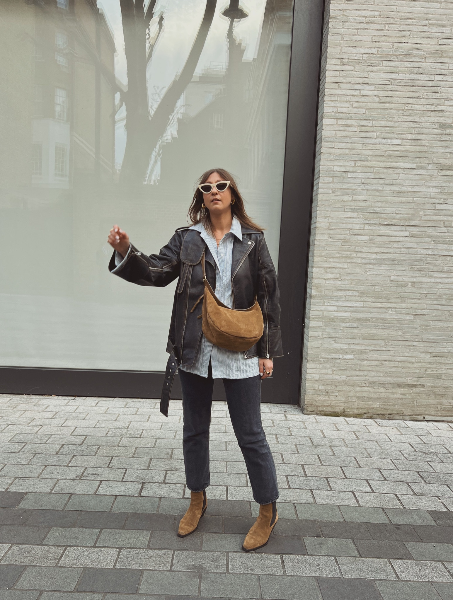 Leather biker jacket styling 

#LTKeurope #LTKSeasonal