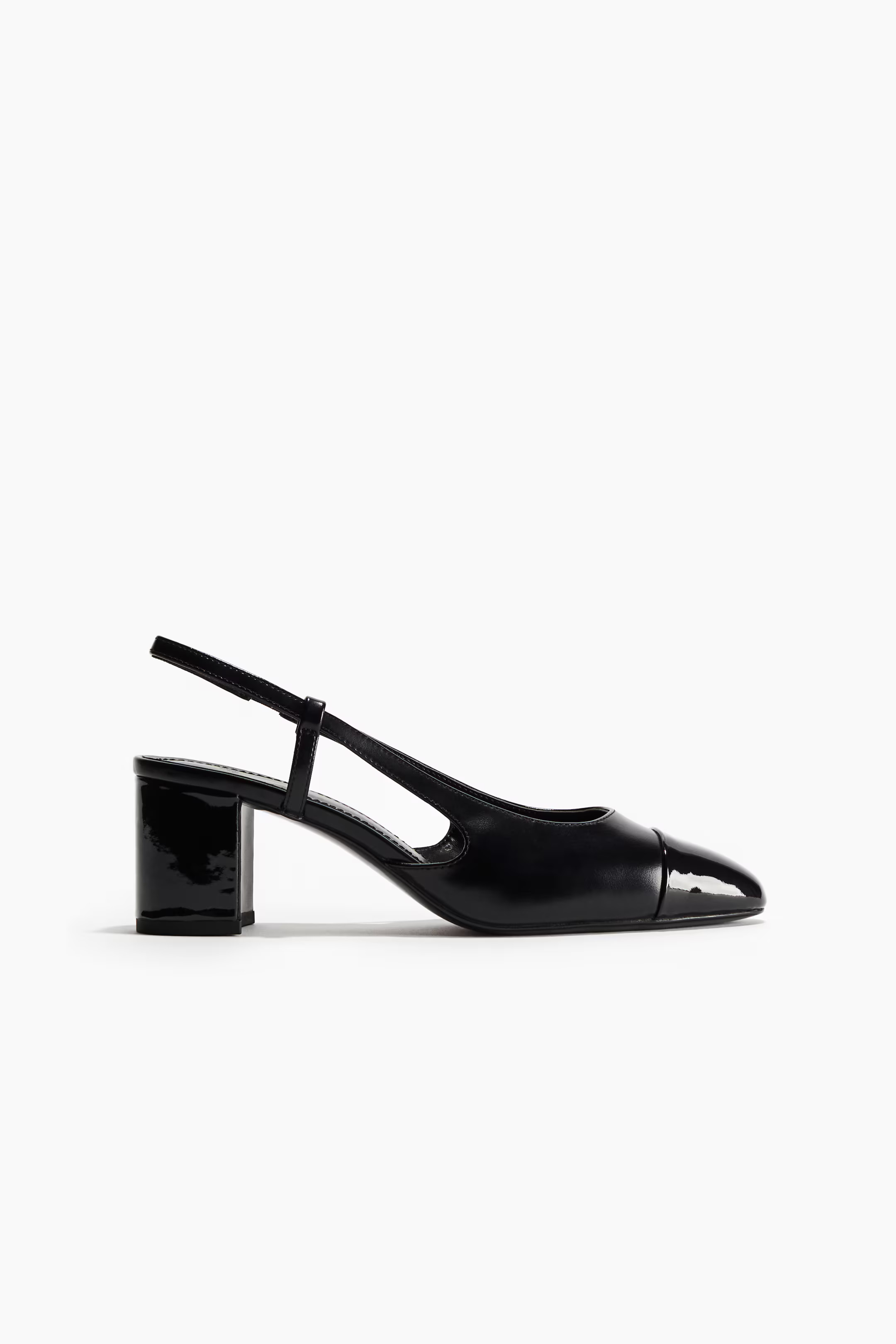 Block-heeled Slingbacks - High heel - Black - Ladies | H&M US | H&M (US + CA)