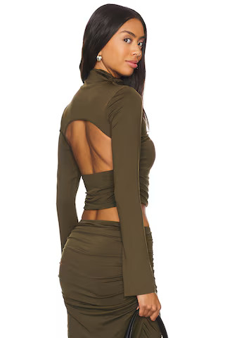 NIA Pia Top in Olive from Revolve.com | Revolve Clothing (Global)