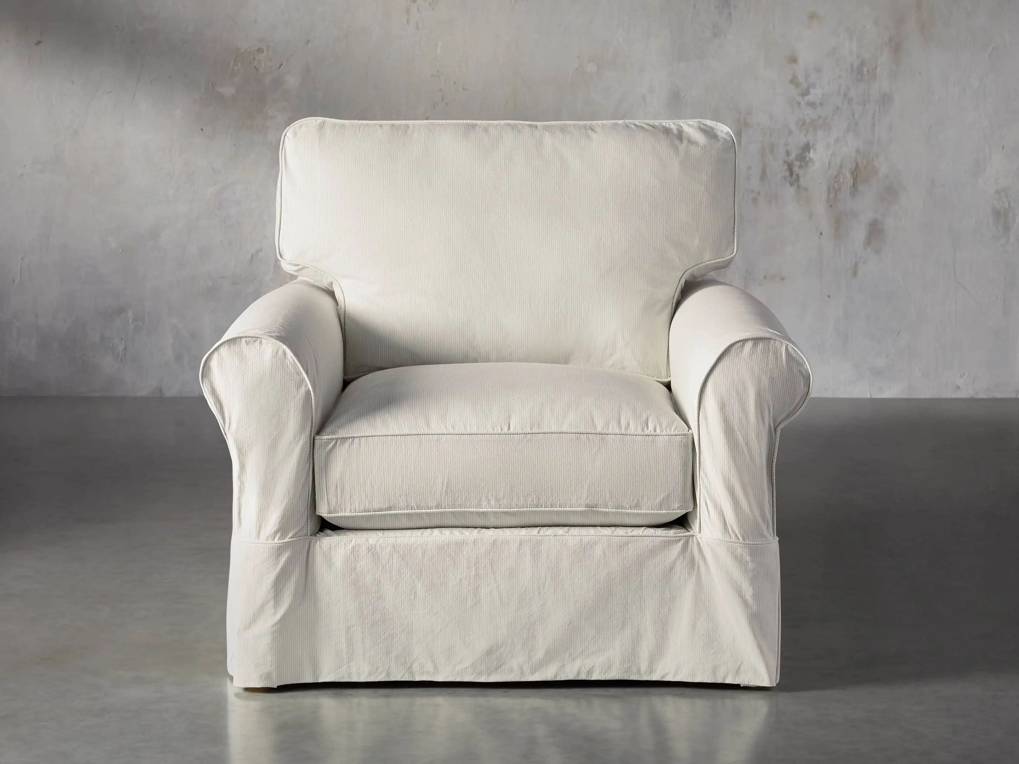 Baldwin 44"" Slipcovered Swivel Chair | Arhaus