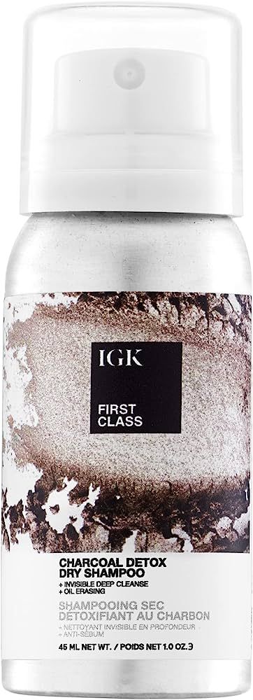 IGK FIRST CLASS Charcoal Detox Dry Shampoo | Volume + Soothes Scalp + Balance Oil | Vegan + Cruel... | Amazon (US)
