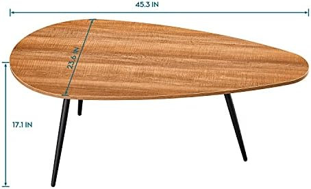 SAYGOER Small Coffee Table Modern Coffee Table Rustic Farmhouse Coffee Table Oval Mid Century Cof... | Amazon (US)