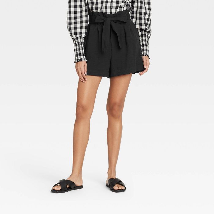 Women's High-Rise Paperbag Shorts - A New Day™ | Target