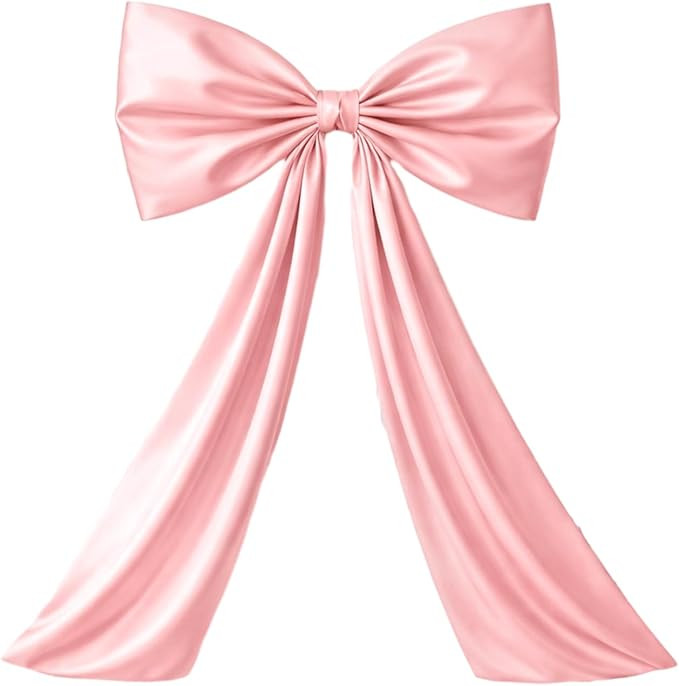 Wavwavw Pink Large Bow Decor Big Bow Coquette Birthday Decoration for Room Giant Satin Ribbon Tie... | Amazon (US)