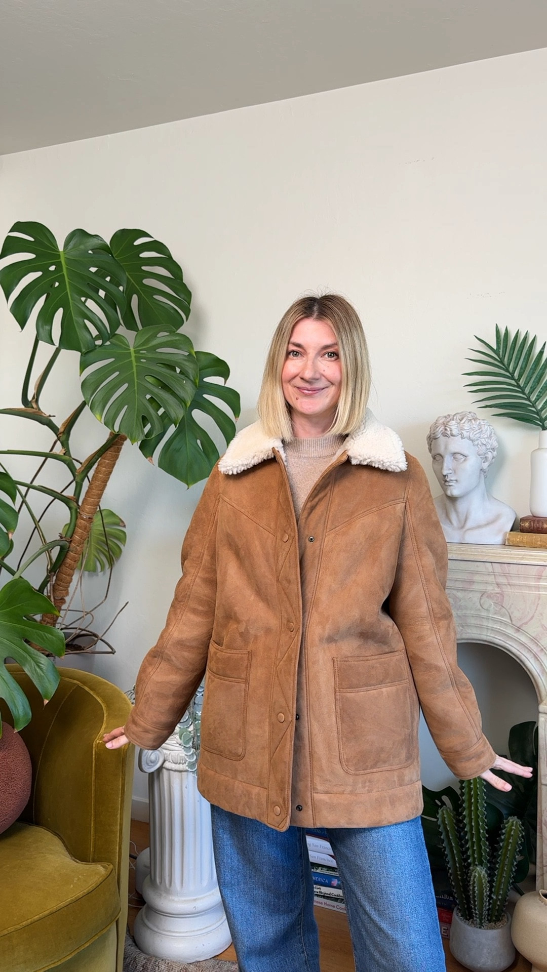 Lamb leather coat with shearling lamb skin lining - very warm and cozy fall/winter coat ✨ chic leather coat that you can return to season after season 

#LTKStyleTip