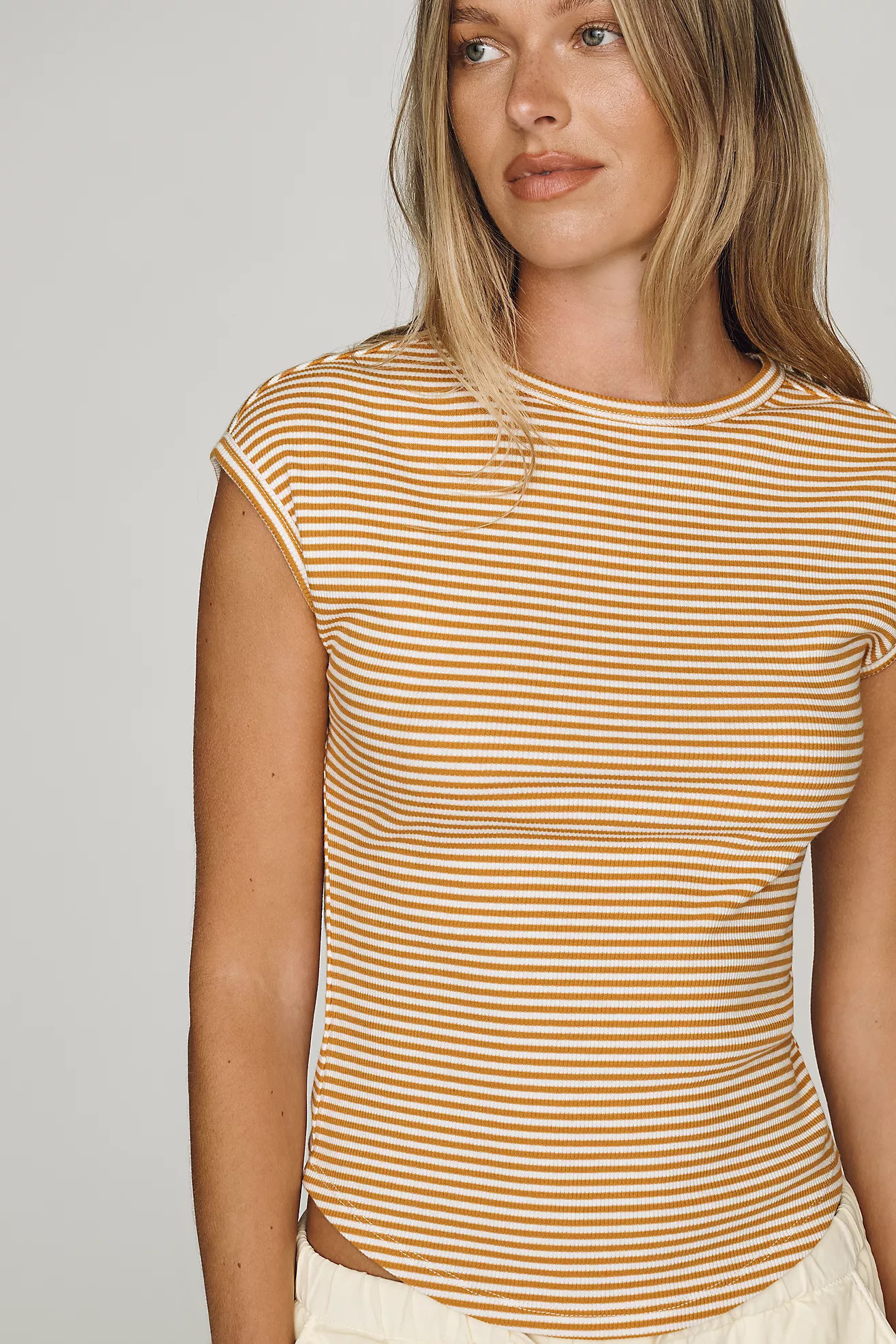 Maeve Betty Crew Neck Baby Muscle Tee | Anthropologie (US)