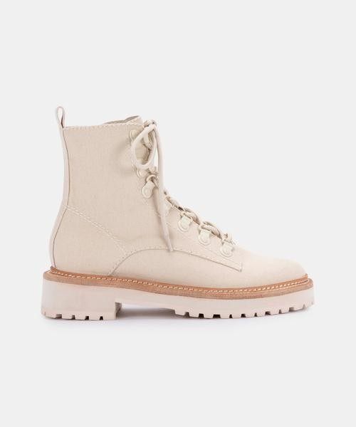 WHITNY BOOTS IN SANDSTONE CANVAS | DolceVita.com