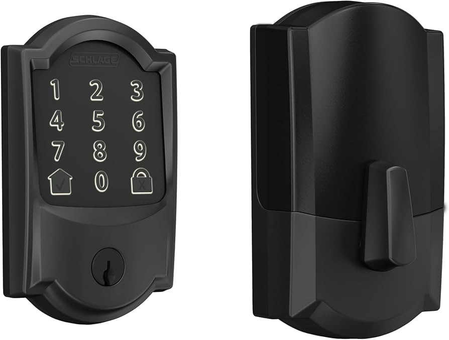 Schlage Encode Smart WiFi Deadbolt Lock with Century Trim, Matte Black | Amazon (US)