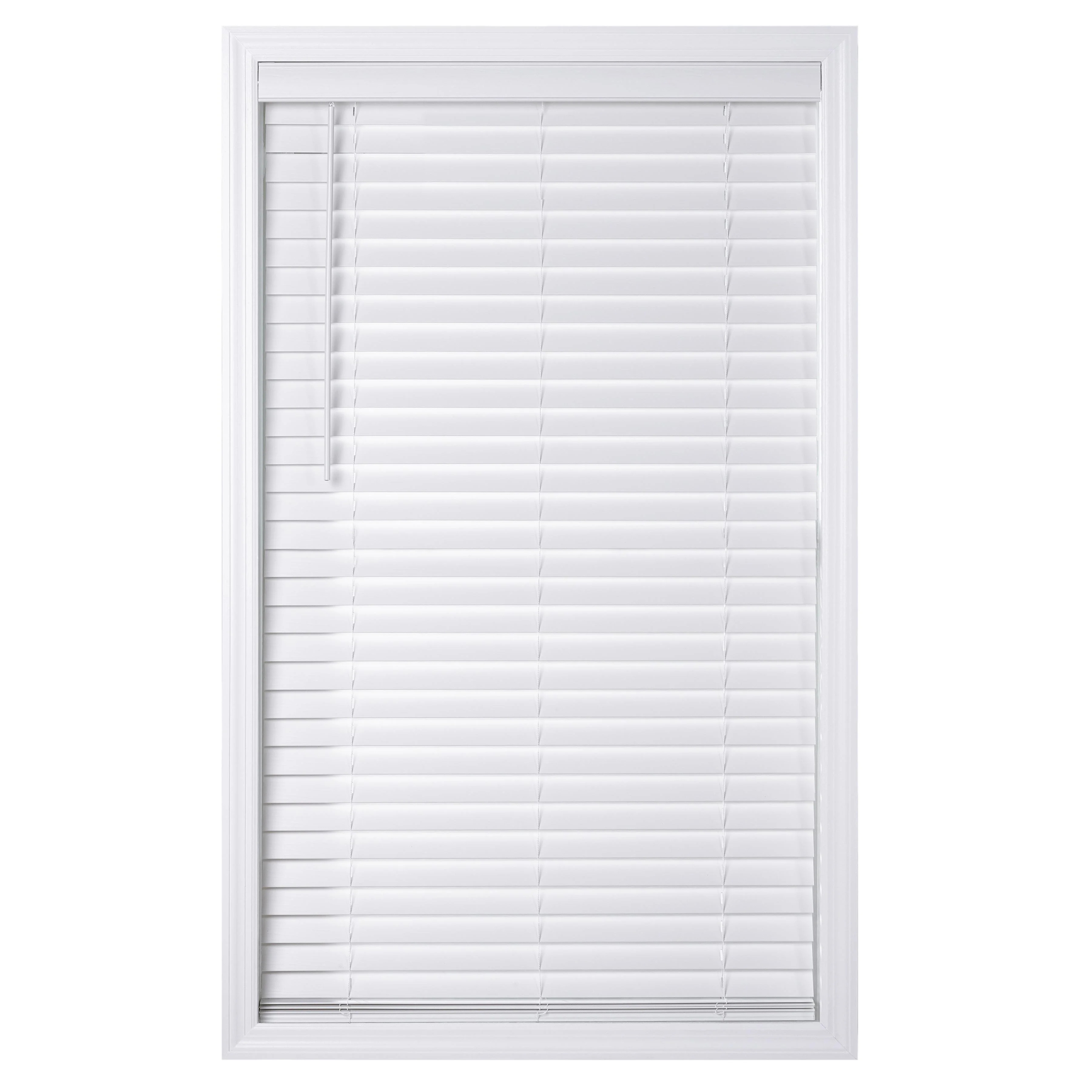 Better Homes & Gardens 2" Cordless Faux Wood Horizontal Blinds, White, 30" W x 48" L | Walmart (US)