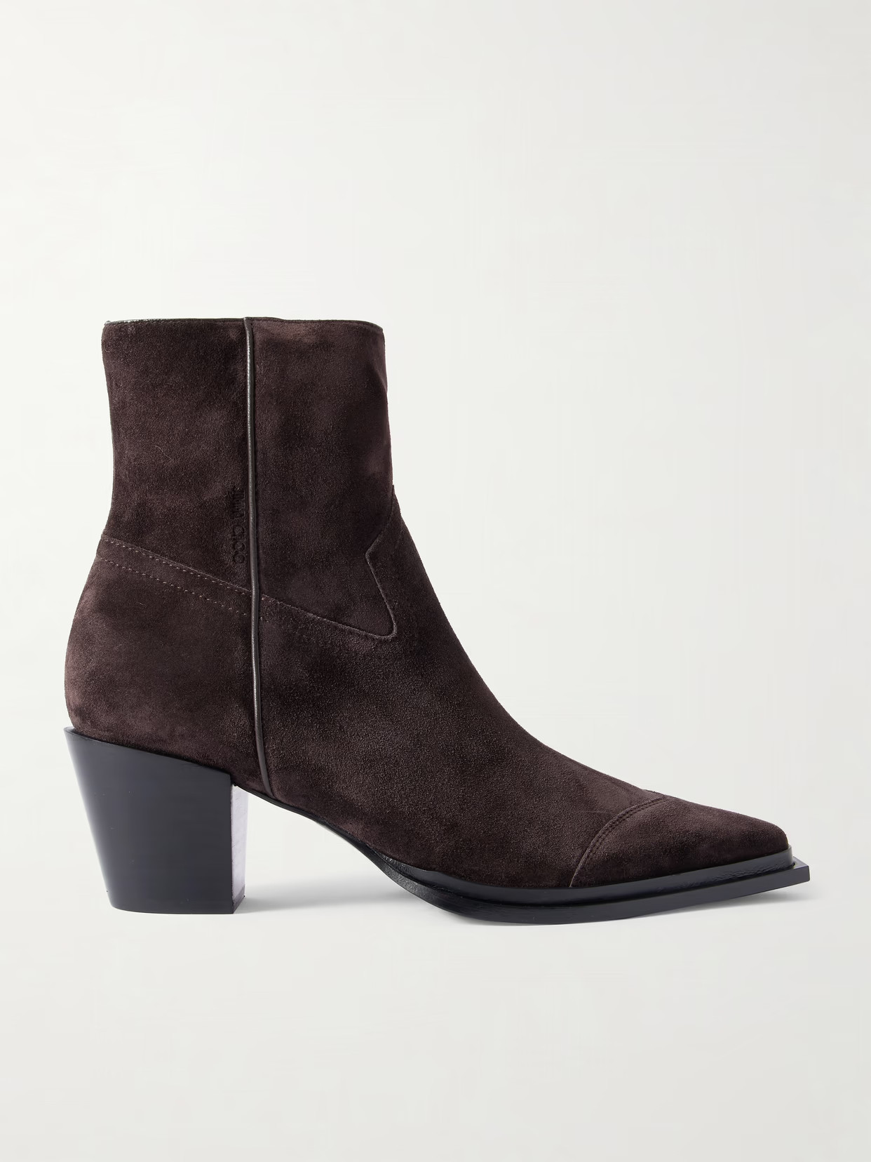 Jimmy Choo - Cece 60 Suede Ankle Boots - Brown | NET-A-PORTER (US)