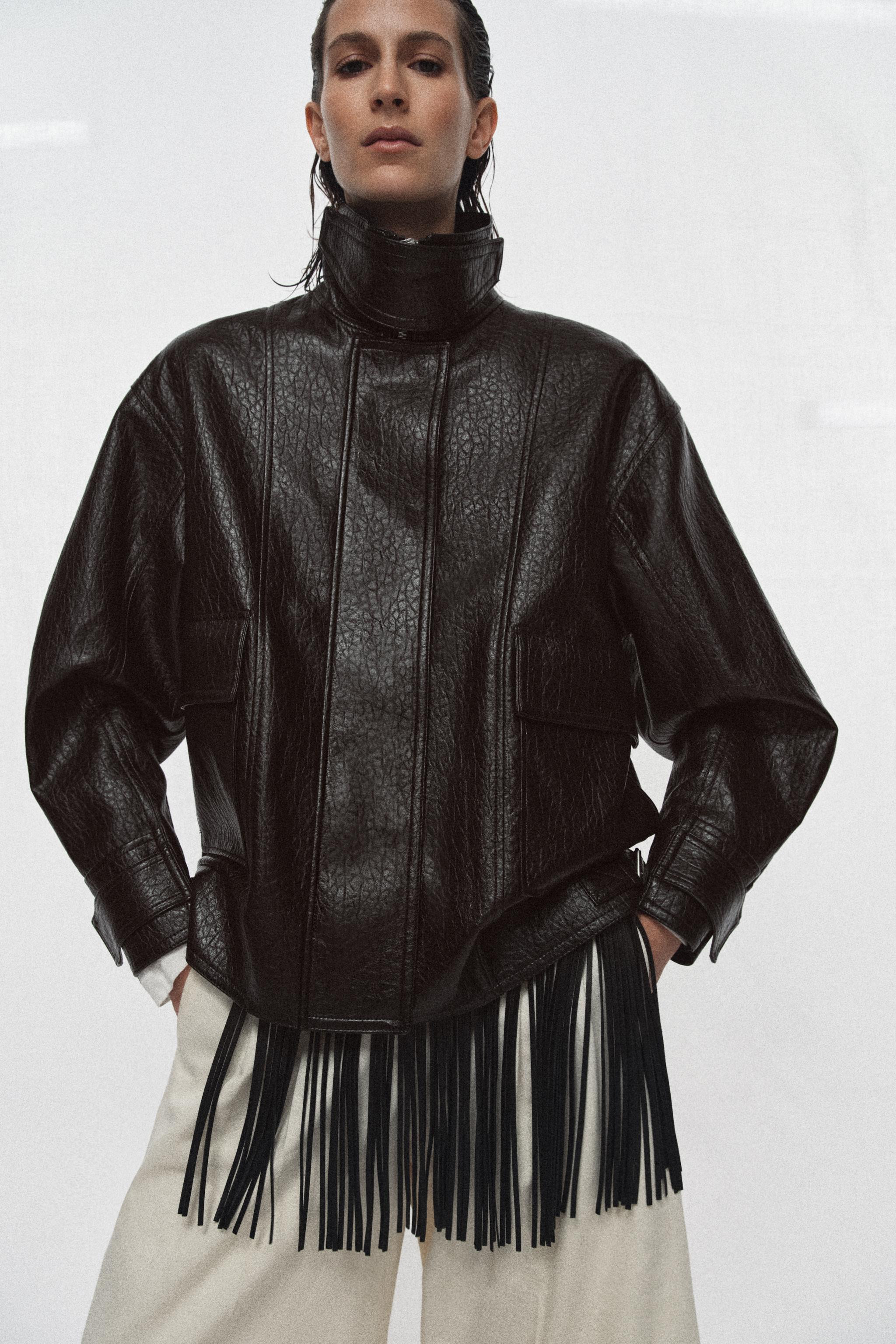 LEATHER EFFECT JACKET ZW COLLECTION | Zara AU