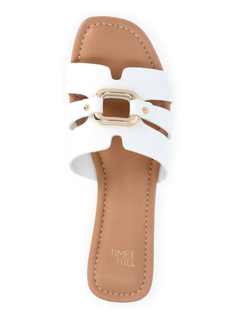 Time and Tru Women's Embellished Slide Sandals | Walmart (US)