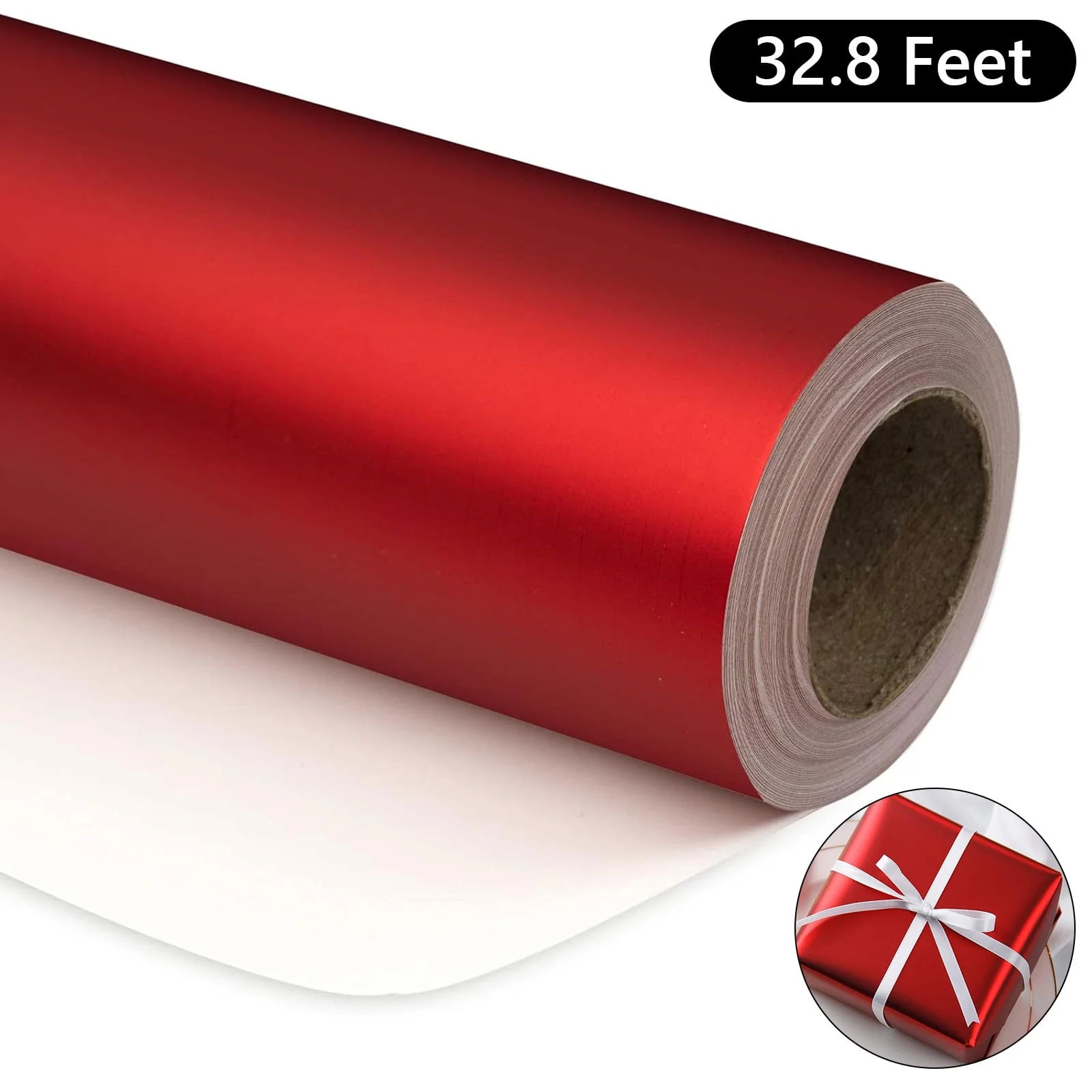 Tripumer Metallic Wrapping Paper Solid Color Packaging Paper 17 inch X 32.8 Ft Matte Wrapping Pap... | Walmart (US)