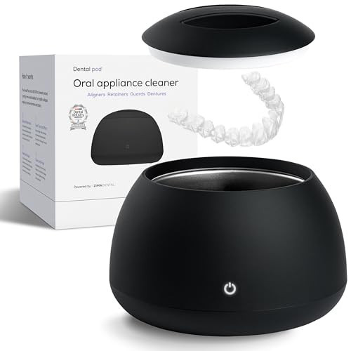 Zima Dental Pod | Jet Black | Ultrasonic Retainer Cleaner Machine | Aligner, Nightguard, Mouth Guard, Denture Cleaner | Oral Dental Care FSA HSA Approved | Amazon (US)