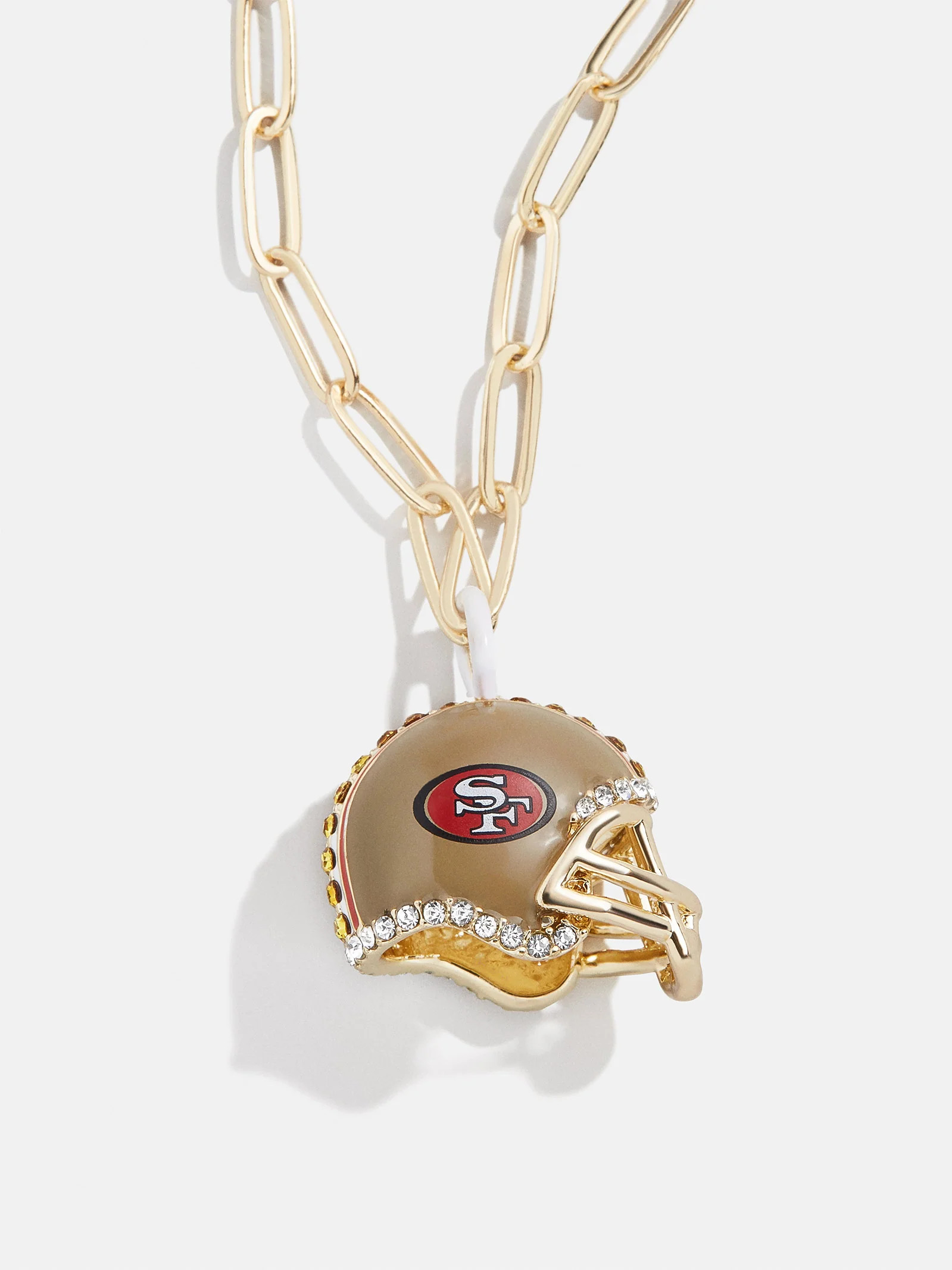 San Francisco 49ers NFL Gold Helmet Charm Necklace | BaubleBar (US)