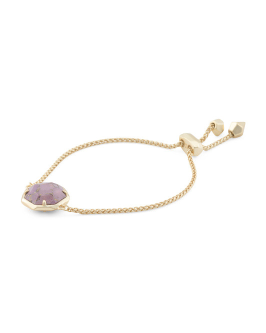 Gold Cynthia Lilac Magnesite Chain Bracelet | TJ Maxx