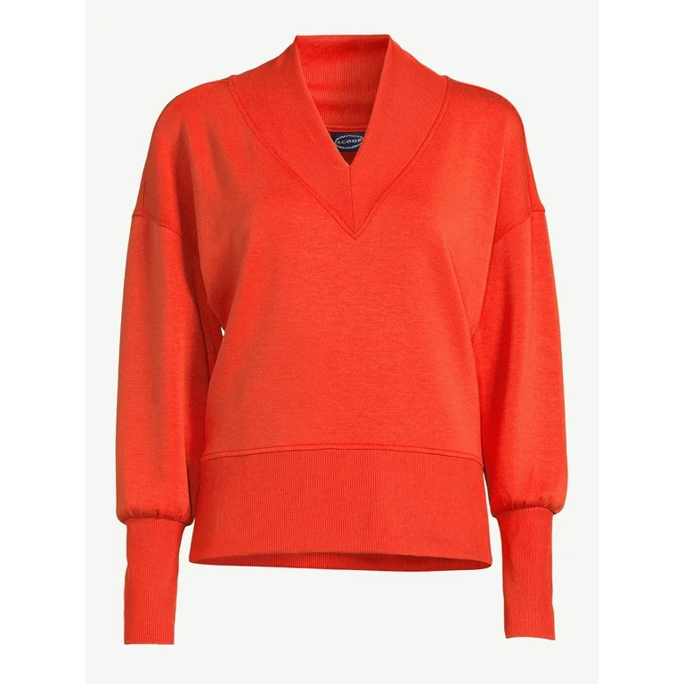 Scoop Women's Scuba Knit Sweatshirt - Walmart.com | Walmart (US)