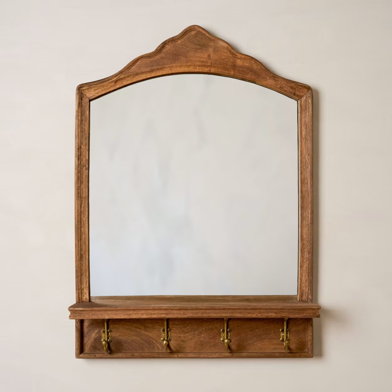 James Mirror with Hooks and Shelf | Magnolia