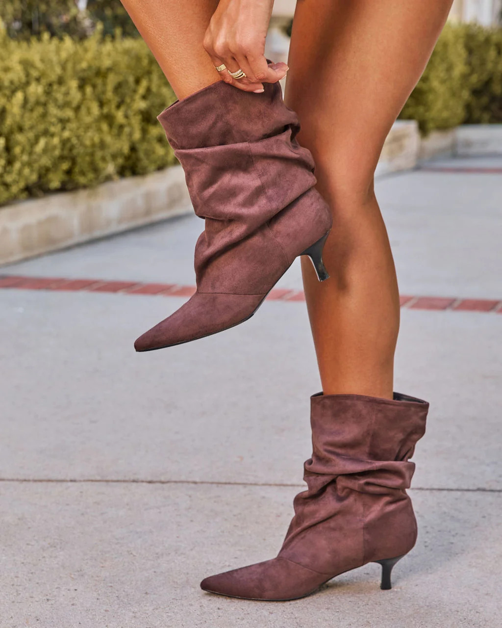 Kiarah Scrunch Faux Suede Booties | VICI