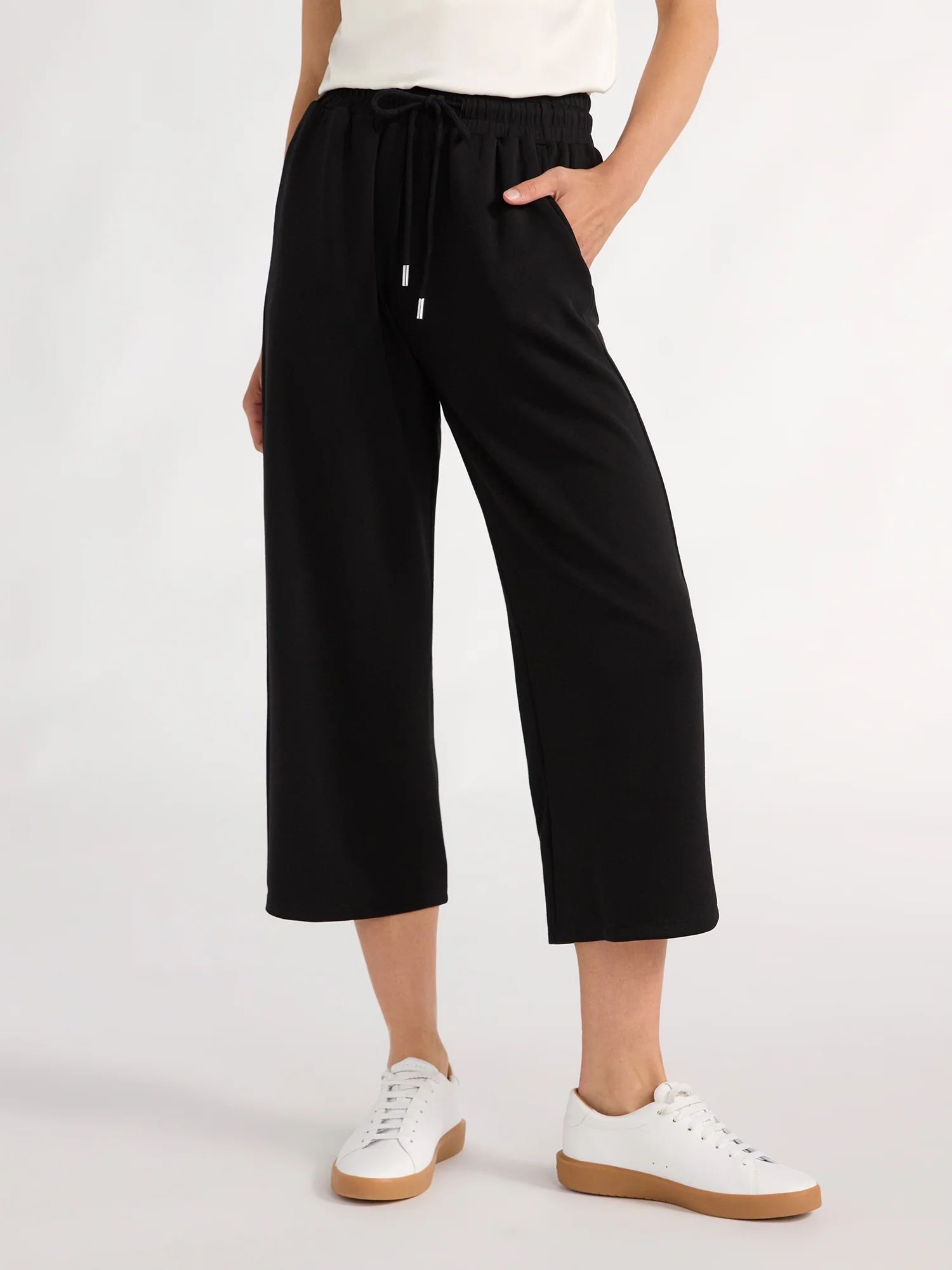 Scoop Women's Ultimate ScubaKnit Cropped Lounge Pants, Size XS-XXL | Walmart (US)