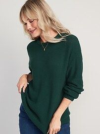 Textured-Knit Tunic Sweater for Women | Old Navy (US)