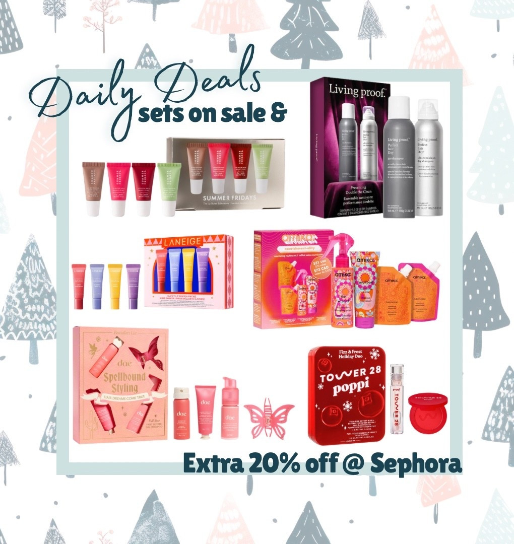 Sephora holiday sale! Lots of amazing sets already ON SALE & the 20% off stacks! Use code: ‘SAVEGIFTS’
Living Proof, Summer Fridays, DAE & more! 


#LTKGiftGuide #LTKBeauty #LTKHoliday