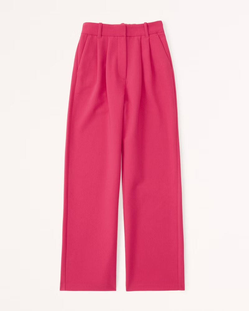 Tailored Wide Leg Pants | Abercrombie & Fitch (US)