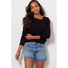 Favorite Off Shoulder Ribbed Pullover | Evereve