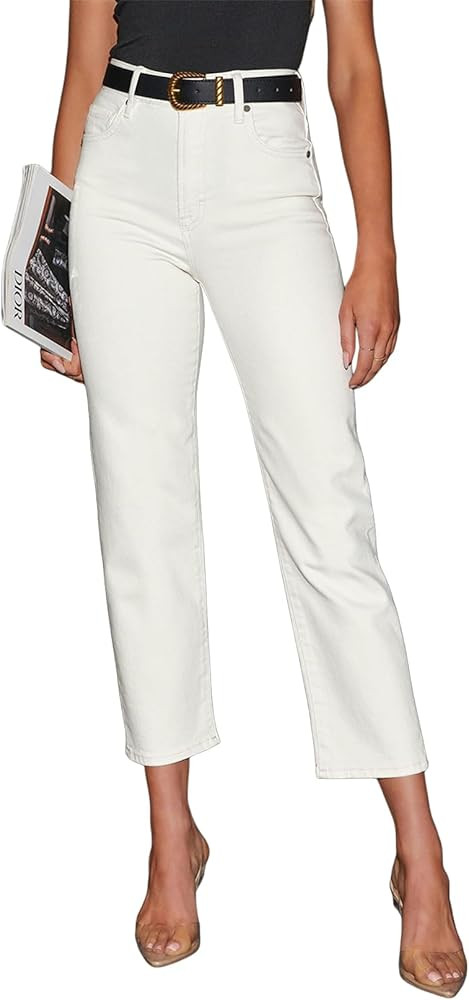 Lesore Womens High Waist Stretch Distressed Jeans Destroyed Denim Pants | Amazon (US)