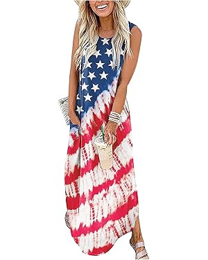 Summer Dresses for Women 2025 Beach Vacation Dress Boho Floral Sundresses Ladies Tropical Pockets... | Amazon (US)