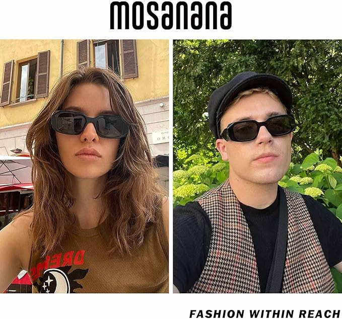 mosanana Trendy Rectangle Sunglasses for Women Men-Goulding | Amazon (US)