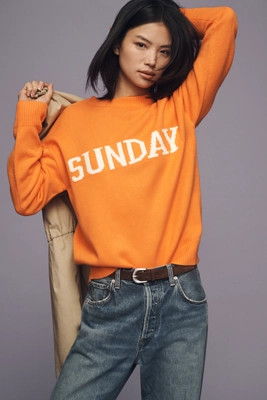 English Factory Weekend Graphic Crew-Neck Sweater | Anthropologie (US)