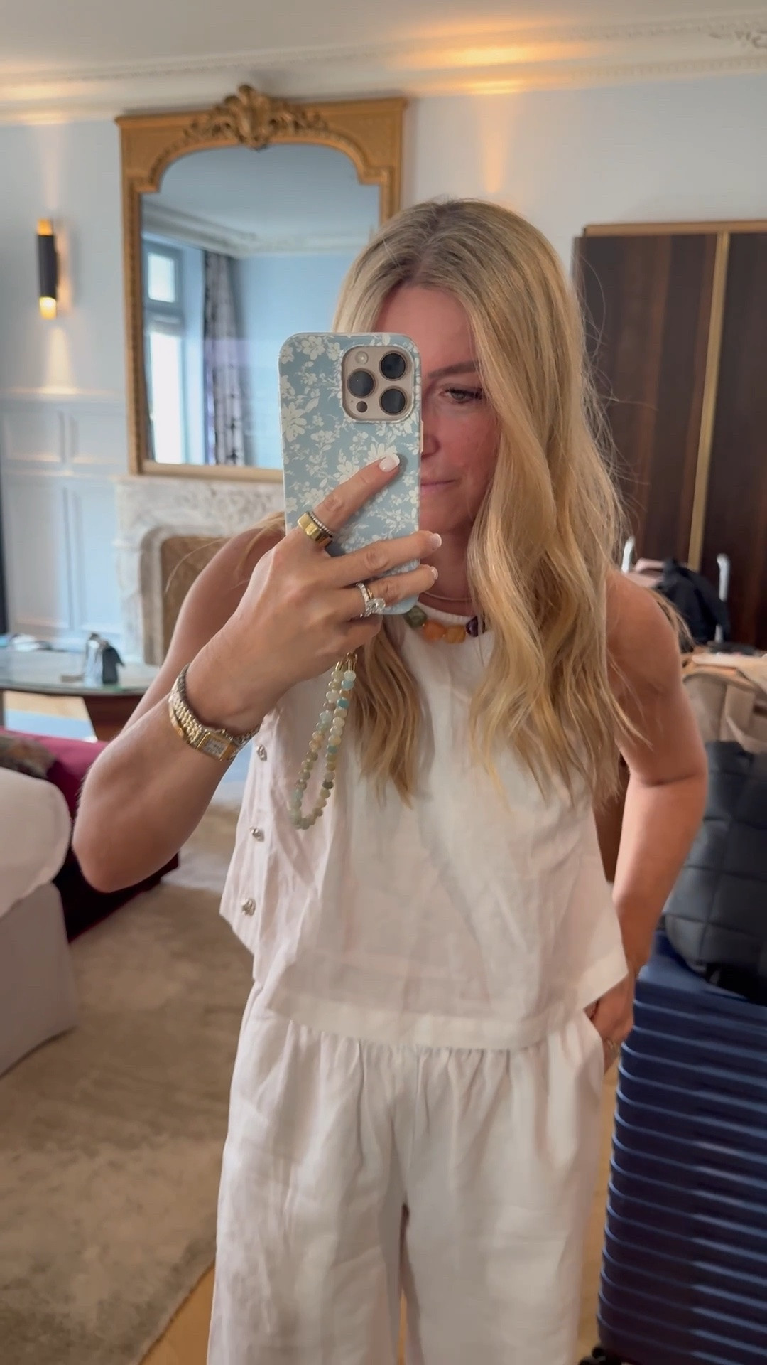 Cutest white linen set from Amazon wearing size small in top and bottom !￼

#LTKootd #LTKOver40