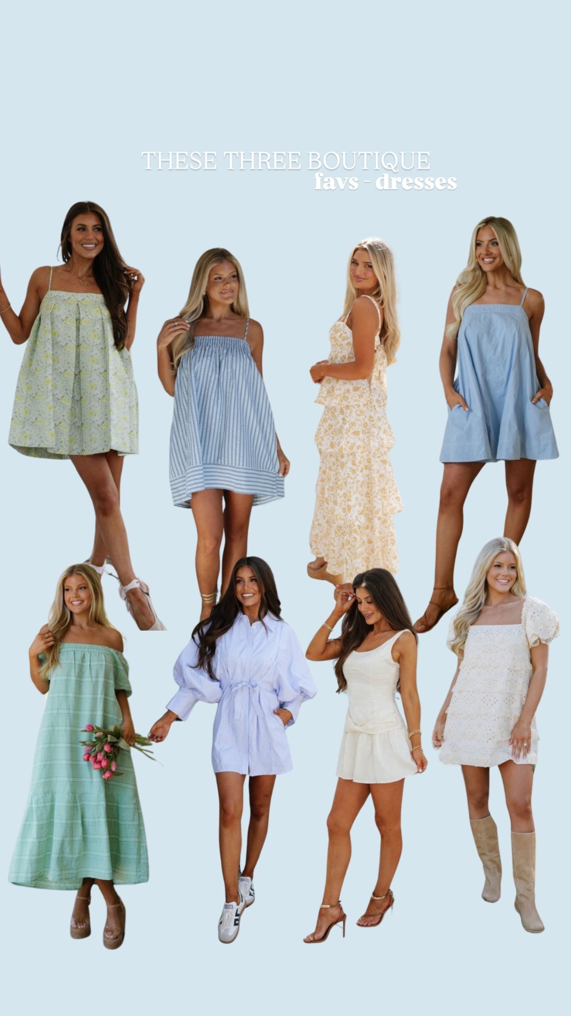 @shopthesethree recent dress favs 🩵 

#OOTD #dresses #springoutfitinspo #easterdress #easteroutfitinspo #easter #springdress #springoutfit #LTKspring #LTKeaster 

#LTKSeasonal #LTKBump #LTKStyleTip