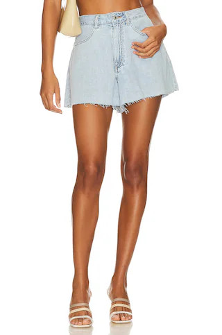 Flare Bell Short in Light Wash | Revolve Clothing (Global)