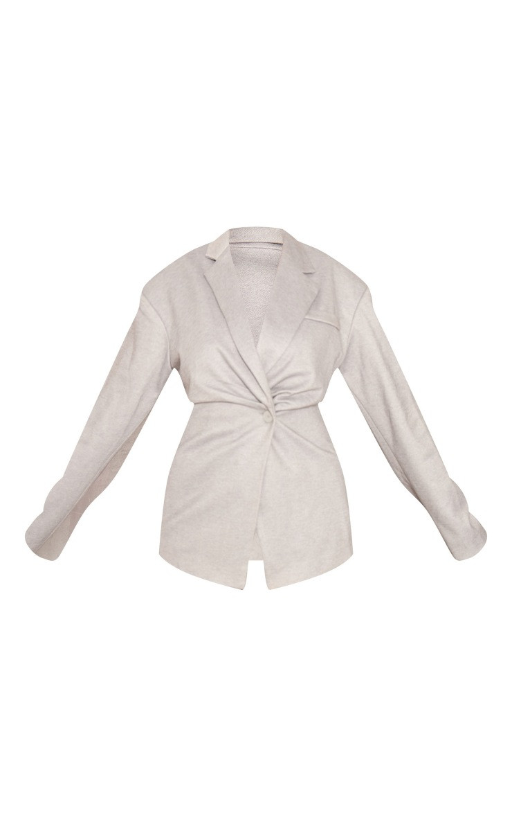 Tall Blazer oversize gris à boutons | PrettyLittleThing (FR)