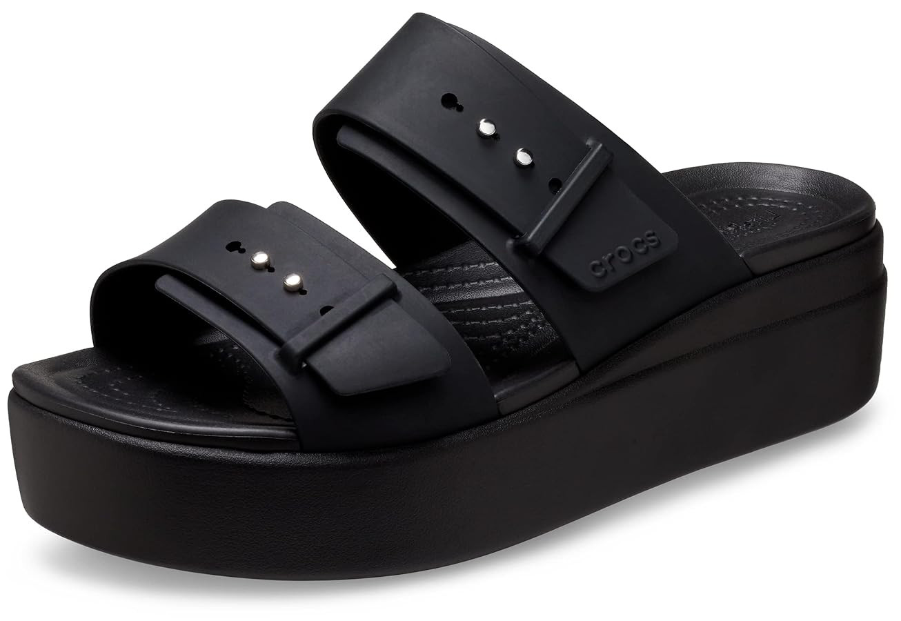 Crocs Women's Brooklyn Buckle Low Wedges | Amazon (US)