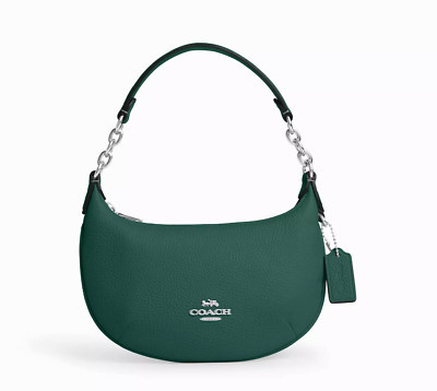 New Coach CN011 Mini Payton Bag Pebble Leather Emerald Green | eBay US