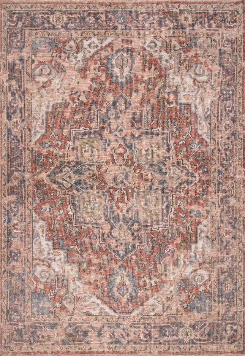 Multi Hand Knotted Floral Medallion 6' x 9' Area Rug | Rugs USA