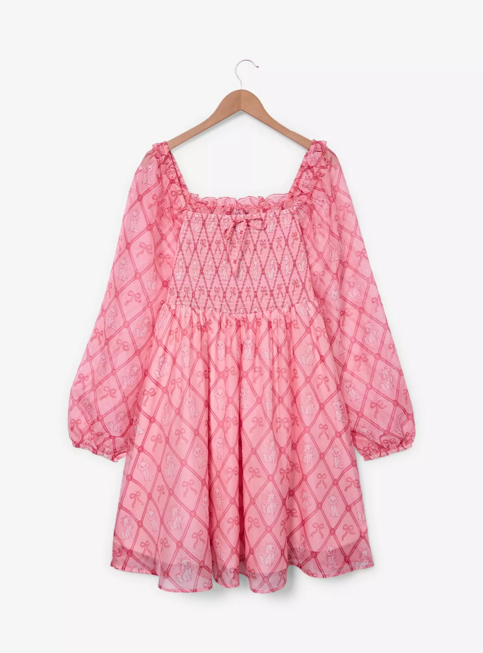 Disney The Aristocats Marie Chiffon Plus Size Long Sleeve Dress — BoxLunch Exclusive | BoxLunch