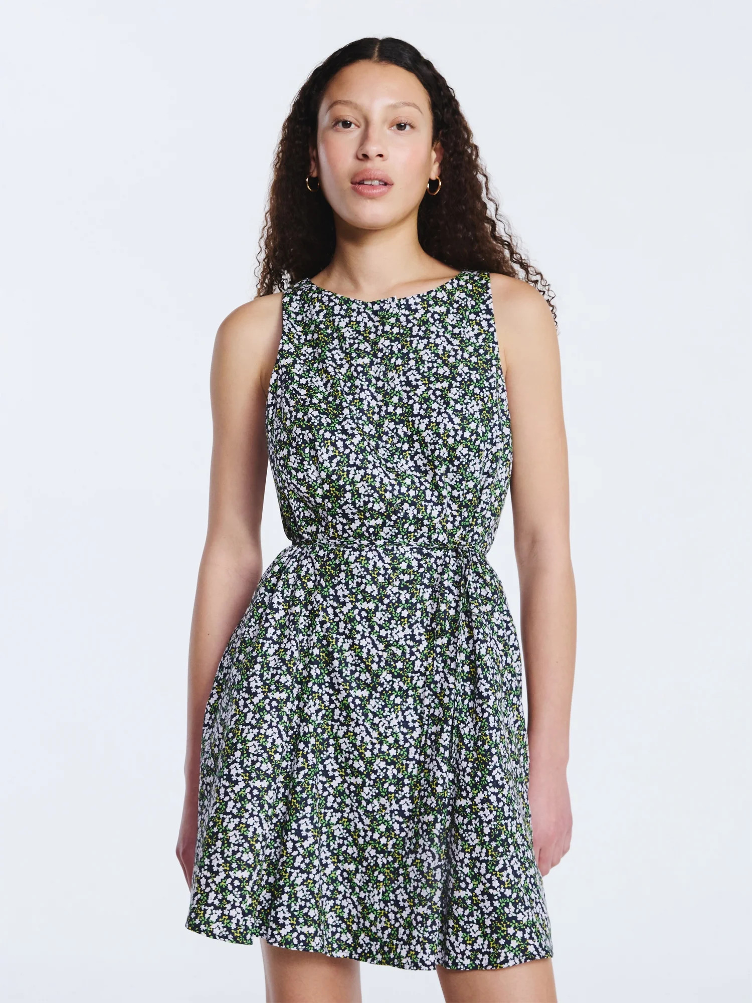 Free Assembly Women's and Women's Plus Cotton Boatneck Mini Dress, Sizes XS-4X | Walmart (US)