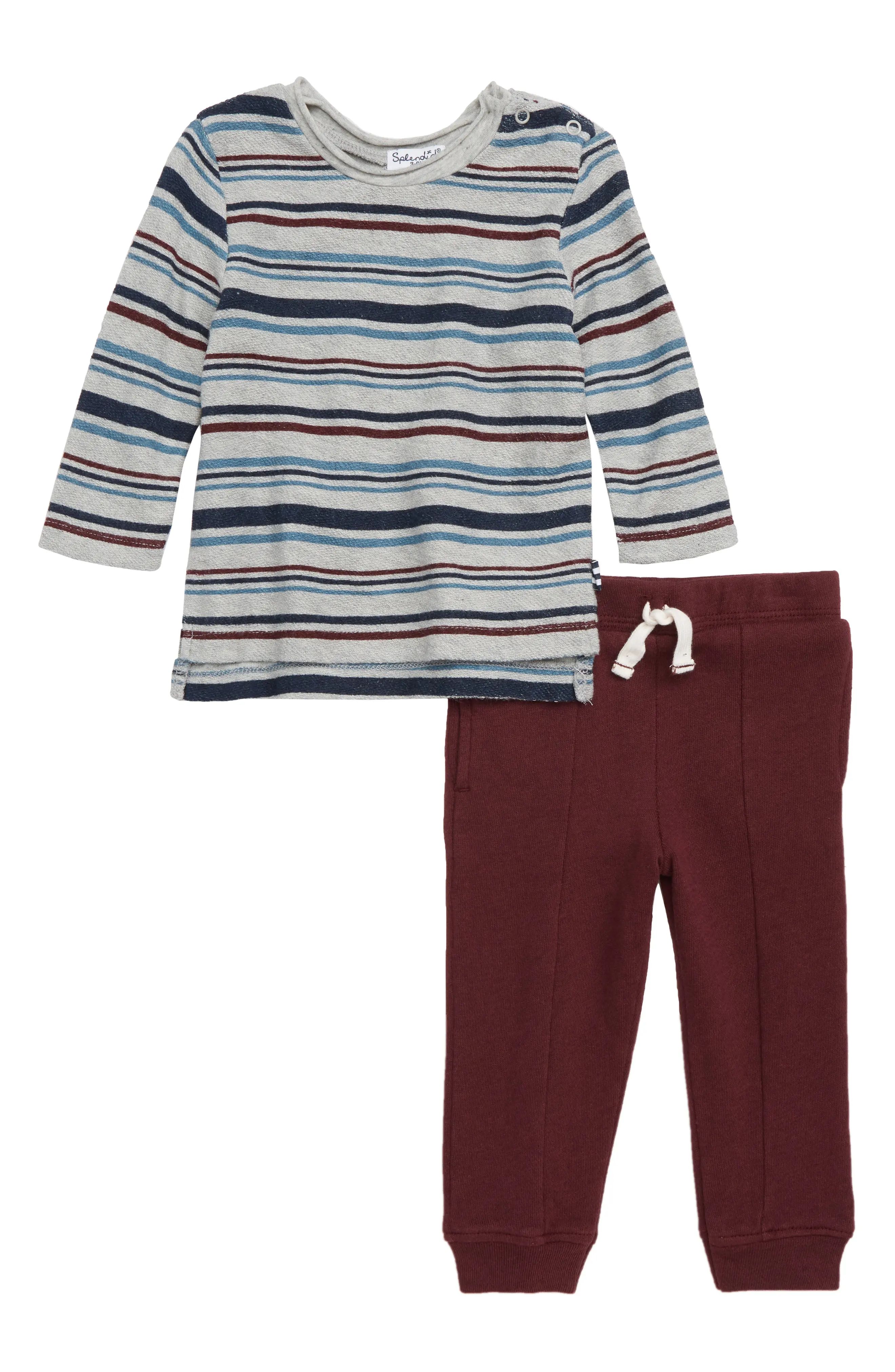 Splendid Stripe Sweatshirt & Sweatpants Set (Baby Boys) | Nordstrom