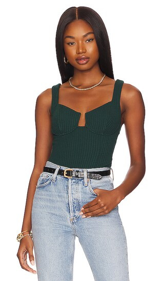 Aria Bodysuit in Hunter Green | Revolve Clothing (Global)